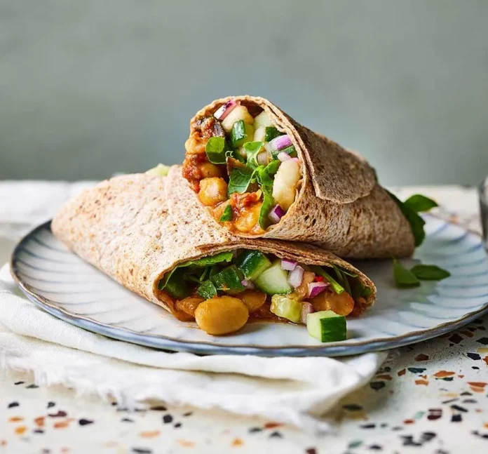 vegan butter bean curry wraps recipe easy and delicious